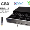 GAVETA DE DINERO CBX CS-410G / RJ 11P / 41 X 41 X 10 / 5 CLIP DE METAL PARA SUJETAR BILLETES / 8 MONEDAS