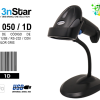LECTOR DE CÓDIGO DE BARRAS 3NSTAR SC-050 / USB / RS-232 / 1D / CON BASE / COLOR GRIS