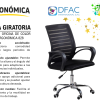 SILLA DE OFICINA GIRATORIA ERGONÓMICA 828 DE COLOR NEGRO