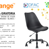 SILLA DE OFICINA GIRATORIA RIALTO ORANGE NEGRO