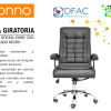 SILLA DE OFICINA GIRATORIA BONNO SHINY CON HILO DORADO NEGRO