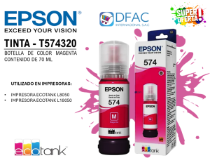 BOTELLA DE TINTA DE COLOR MAGENTA T574320-AL / CONTENIDO DE 70 ML